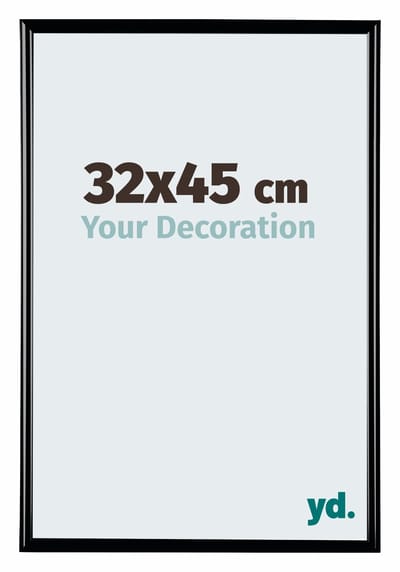 Your Decoration - Fotolijst 32x45 cm - Kunststof - Zwart Hoogglans - Bordeaux