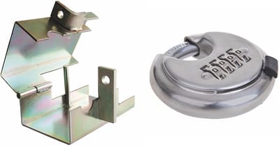 Proplus Aanhangwagen/aanhanger dissel slot - met 70mm discus cijferslot - verzinkt staal