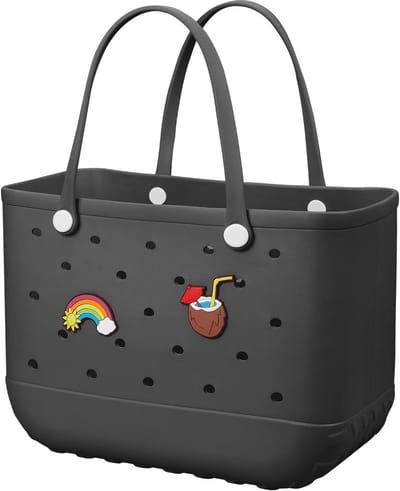 Strandtas Dames - Grote Draagtas - Strand Bezoek - Wasbaar Zandbestendig - Groot Formaat - Zwart