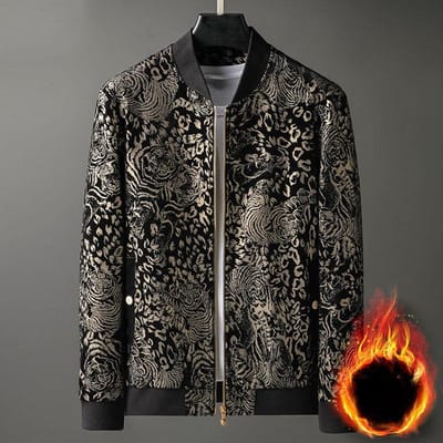 Casual Jas Heren Herfst en Winter Nieuwe Trend Kleur Velvet Plus Size Veelzijdige Knappe Jas 5XL black
