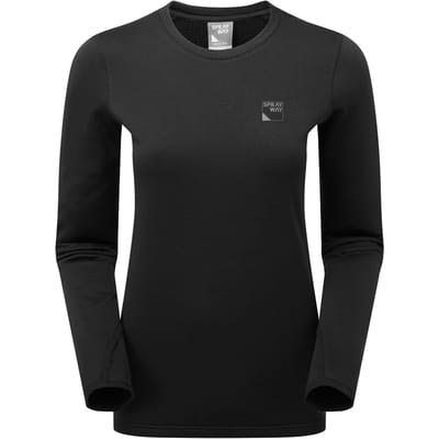 Dames Fleece Crew Neck Top met Duimlussen voor Winterwandelen