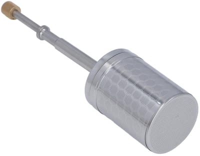 Dailygoods- Koffie-ei Roestvrij Staal - Herbruikbaar - Draagbaar - Milieuvriendelijk - Eenvoudig Onderhoud - Compact Formaat 210 x 50 mm - Koffiefilter