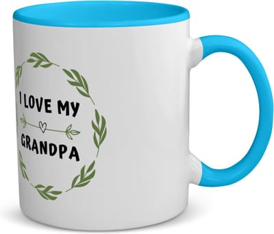 Akyol - i love my grandpa koffiemok - theemok - blauw - Opa - liefste opa - verjaardag - cadeautje voor opa - opa artikelen - kado - geschenk - 350 ML inhoud