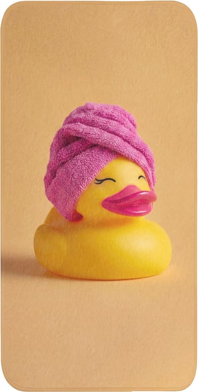 WC mat 60x120 cm - Antislip - Badeend - Handdoek - Kleurrijk - Toiletmat - Vloermat - Douchemat - Toilet tapijt - Toiletmatten