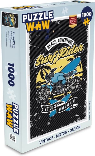 Puzzel Vintage - Motor - Design - Legpuzzel - Puzzel 1000 stukjes volwassenen