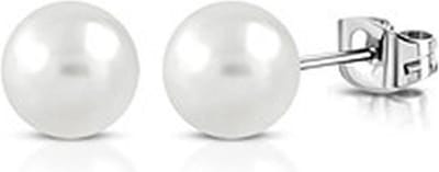 Amanto Oorbellen Birgin - 925 Zilver E-Coating - Parel - ∅6mm