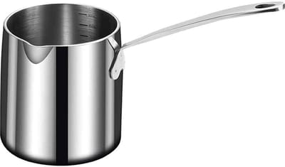 Mmgoqqt - 1 Stuk - 900Ml - Turks Koffiezetapparaat - Zilver - Inductie Model - KoffieVerwarmer Boterpan - Roestvrijstaal