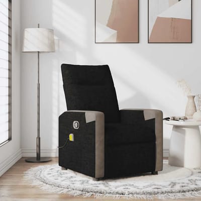 vidaXL - Massagestoel - verstelbaar - stof - zwart