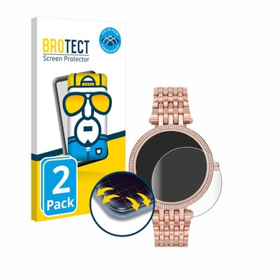 BROTECT - Screenprotector voor Michael Kors Access Darci Gen 5E - Folie Beschermfolie transparant volledig dekking - 2 Stuks