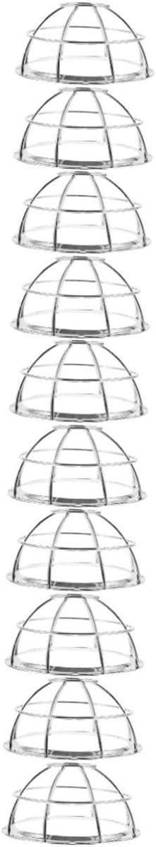 Rookmelder Beschermers - Detector Covers - Veiligheid Verbeteren - Roestvrij Staal - 10 Stuks - Zilver