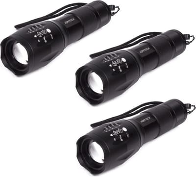 Led Zaklamp met zoomfunctie Tactical Superbeam - Militaire zaklamp - 3 Stuks