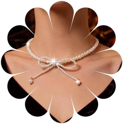 Elegante Boho Gouden Parelketting voor Bruiloft, Vintage Stijl, Perfect voor Vrouwen en Meisjes