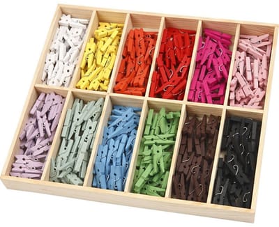Creativ Company Mini Clothespins Coloured 12x24st.