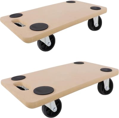 2 Stuks Rolplank Transportwagen 58X29X11Cm | Meubelroller Met Anti-Verschuivende Pads | Draagkracht Tot 200Kg | Transporthulpmiddel Voor Meubels, Planten En Werkplaats | NAIZY