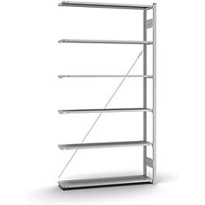 Insteekstelling Orion Plus - aanbouwsectie- L 1300 x D 300 x H 2500 mm - 6 legborden - draagvermogen per legbord 90 kg - verzinkt
