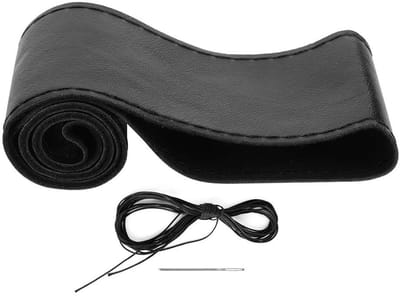 Dailygoods- Stuurhoes Leer - 15 Inch - Waterdicht - Slijtvast - Schokbestendig - Doe-het-zelf Model - Geschikt voor de meeste auto's - Stuurwielhoes