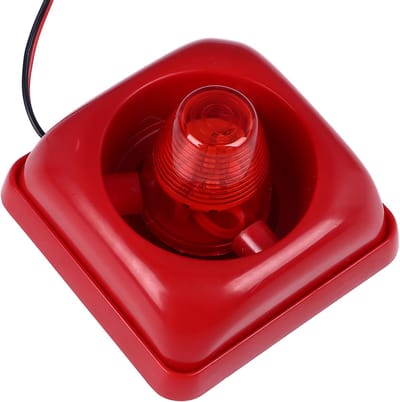 Geluidslichtalarm - Sirene Strobe Alarm - Veiligheid Waarschuwen - 115DB Sirene - 120 FPM - Rood