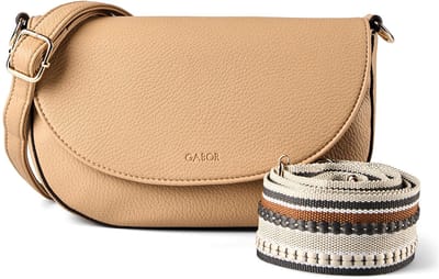 Gabor schoudertas Linda Summer Saddle Bag Camel Lichtbruin