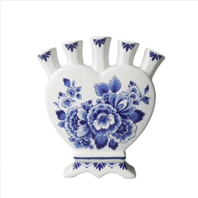 Tulpenvaas - Hartvormig - Landschap en Bloemen - 18 cm
