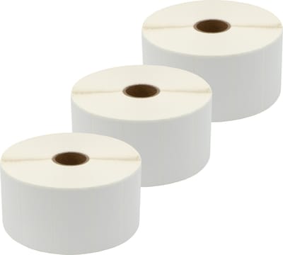 DULA Compatible labels 54x25mm - 2700 etiketten per rol - kern 25 mm - Wit - Permanent - Alternatief voor Dymo 11352 - 3 rollen