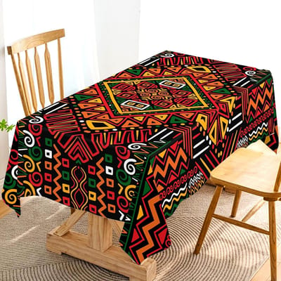 Zwarte Geschiedenis Maand Rechthoekige Tafelkleed voor Tafeldecoratie Afro-Amerikaans Onafhankelijkheid Vrijheidsdag Tafelkleed Feestdecoratie 100x160cm