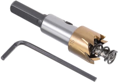 Dailygoods - Gatenzaag 16 mm - Boor - Voor roestvrij staal en aluminium - Driehoekige schacht - Voor hout en kunststof - Precisie gatenfrezen - Ge...