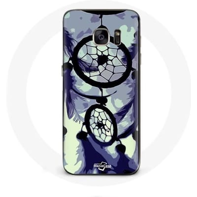 Samsung Galaxy S7 Dreamcatcher hoesje paars grijs en zwart