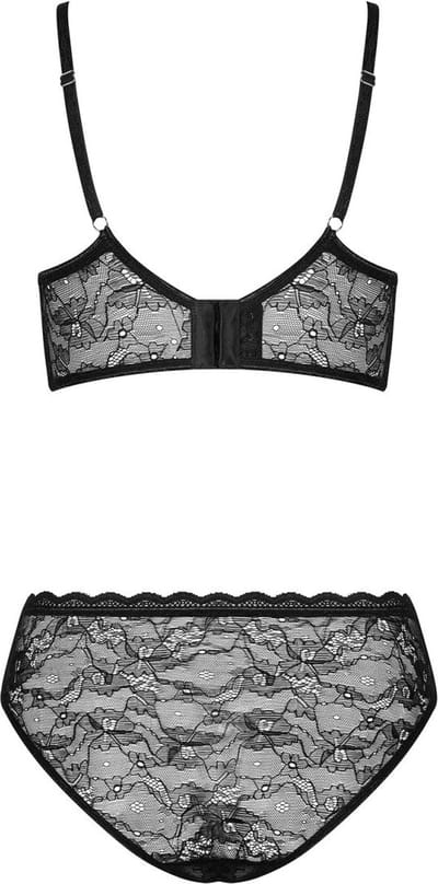Obsessive Elisetta - Erotische Lingerieset - Zwart - L/XL