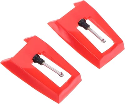 Naald Vervanging - Platenspeler Naald - Muziek Afspelen - Stabiele Kenmerken - 2 Stuks - Rood