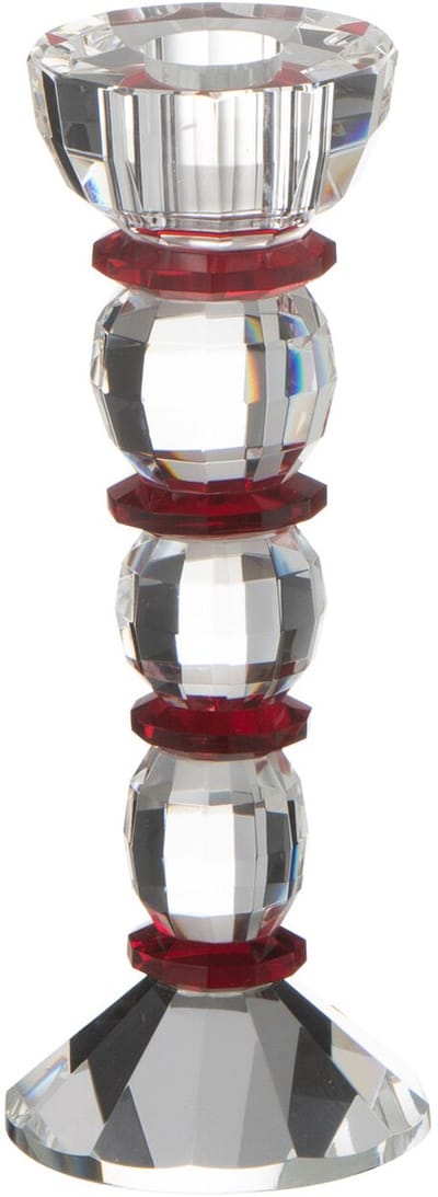 J-Line kandelaar Annie - kristal - rood/transparant - small