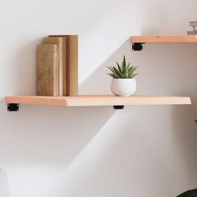 vidaXL - Wandschap - 60x50x(2-4) - cm - onbehandeld - massief - eikenhout