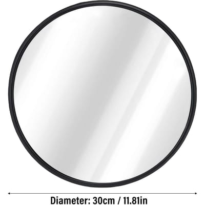 Miroir de Sécurité Courbé Support Robuste Miroir Convexe Rond d'Intérieur Avec Support Mural Pour Garage Magasin Entrepôt Parking