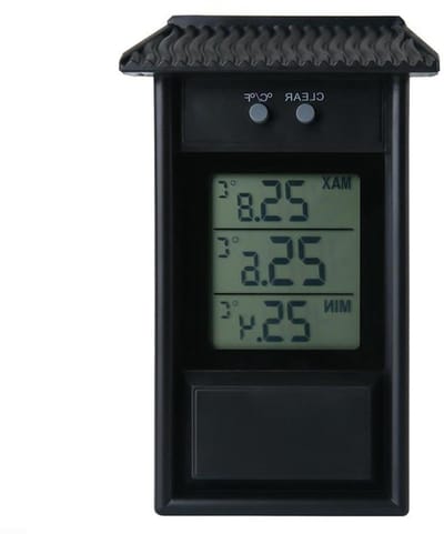 SnelShoppen - Digitale Max Min Thermometer voor Tuin, Kweekkas en Binnengebruik - Waterdicht IP45 - Temperatuurmeter voor Binnen en Buiten - Hoge Prec