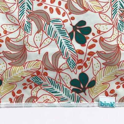 BINK Bedding Ledikantlaken Pien 100 x 150 cm - laken voor ledikant - lakentje - babylaken - bloemen - oranje - retro