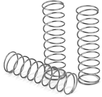 Drukveren Roestvrij Staal - Compressieveren Set - Mechanische Toepassingen - Hoge Elasticiteit - 10 Stuks 45mm - Zilverkleurig