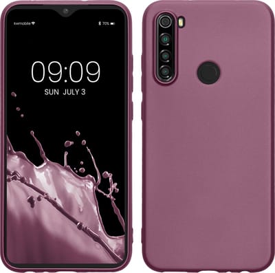 kwmobile telefoonhoesje geschikt voor Xiaomi Redmi Note 8 (2019 / 2021) - Hoesje voor smartphone - Back cover in metallic lila