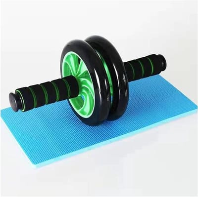 Buikspierroller Wielset - Core Trainer - Thuis Trainen - Lichtgewicht Duurzaam - Set Compleet - Blauw