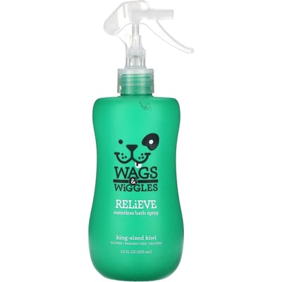 Wags & Wiggles, Verfrissen, Watervrije Badspray, King Size Kiwi, 12 fl oz (355 ml) green
