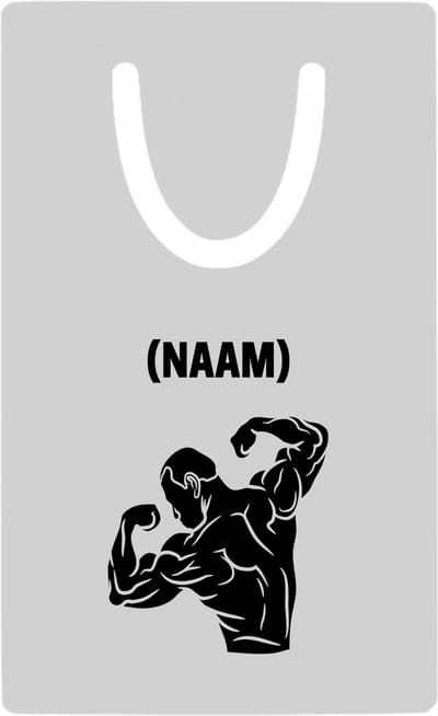 Hacebo® - Bodybuilding met eigen naam metalen boekenlegger - Fitness - Bodybuilder - Sport Bladwijzer boekenleggers - 7.6 cm x 5cm