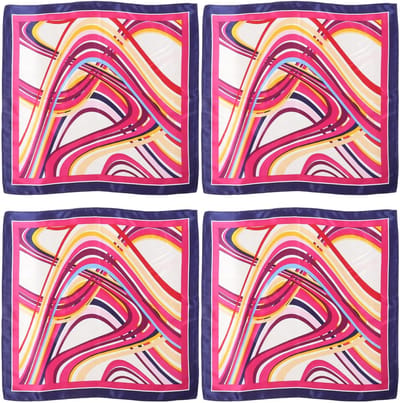 Matrozen Sjaal - Nekdoek Dames - Formele Kleding - Zijdezacht Comfort - 59x59 cm - Meerkleurig