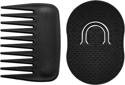 Brede kam - Stylingkam afrokam - Haar ontklitten - Antistatisch glad - 9 x 7 cm - Zwart