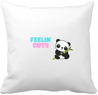 Akyol - feelin cute panda Kussen hoes - Panda - panda liefhebbers - verjaardag - dieren liefhebbers - cadeau - kado - geschenk - verjaardagscadeau - 40 bij 40 cm