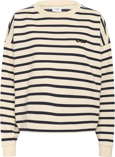 Saint Tropez OsiriaSZ Sweatshirt Dames Trui - Seedpearl Nightsky Stripe