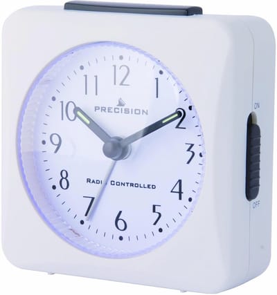 Radiografische wekker - Wit met automatische tijdsinstelling