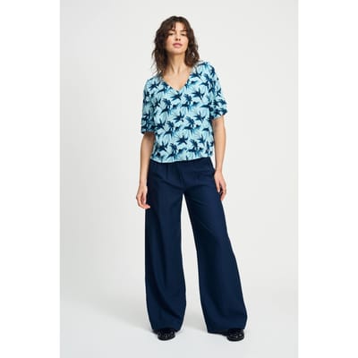POM Amsterdam Blouse - Artisan Blue Größe: 42 | Blusen Outlet | Damen | Blau