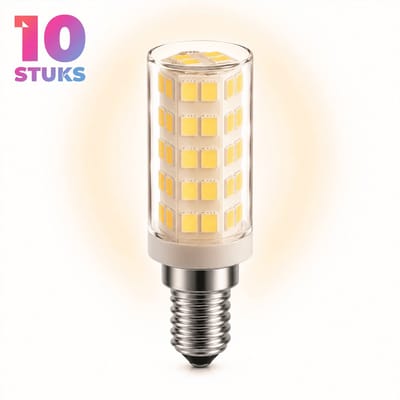 10x Mini Led-lamp E14 - 5W - Koel Wit Licht (4000K) - 465 lm - 30 jaar - Niet Dimbaar - Afzuigkaplamp, Koelkastlamp