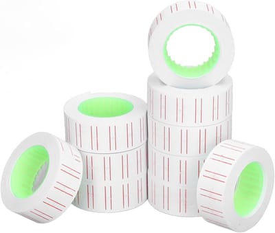 Dailygoody - Prijslabels Stickers - 15000 Stuks - Hoogwaardige Viscositeit - 21x12 Mm - Voor Retailprijzen - Geschikt voor MX5500 Gun Labeller - 3 Bui