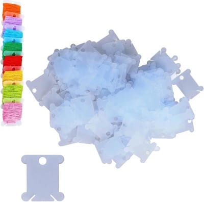 Plastic Floss Klossen - Borduurgaren Organizers - Draad Ordenen - 200 Stuks Set - Platte Vorm - Blauw