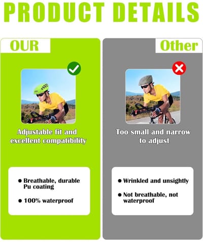 Dailygoods- Regenhoes Winddicht - Reflecterende Fietshelmhoes - Waterdicht - Verstelbare Helmhoes - Duurzaam - Polyester met Hoge Dichtheid - Helmcover