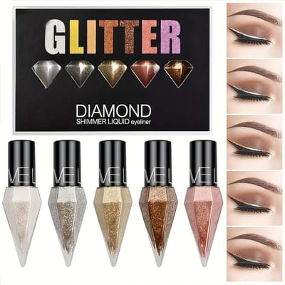 5 stuks/set Glanzende Vloeibare Eyeliner Parelmoerkleur Sneldrogend Waterdicht Niet Snel Uitlopend Vloeibare Eyeliner Stick